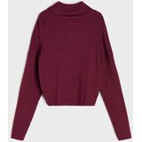 Sinsay Rebrasti džemper half-zip s viskozom | shoptok.hr