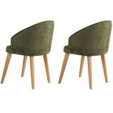 Hanah home stolica bentley - green, light oak greenlight oak chair set (2 pieces) | Eponuda.com