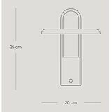Stelton LED zatemnitvena namizna svetilka iz nerjavečega jekla v srebrni barvi (višina 25 cm) Pier – | Shoptok.si