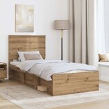  Krevetna konstrukcija Umjetnička hrastovina 75 x 190 cm | shoptok.hr