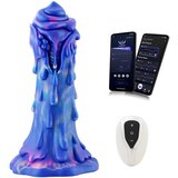 HiSmith WDA030-M Wildolo Designer Series Silicone Dildo Vibrator with App 21.5cm Blue Cene