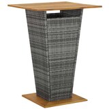 In barski stol sivi 80x80x110 cm poliratan i masivno drvo bagrema | shoptok.hr
