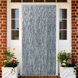 vidaXL zavesa proti mrčesu iz šenilje 90x220 cm bela in siva Cene