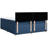 Krevet s oprugama i madracem plavi 200 x 200 cm od tkanine | Eponuda.com