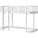 krevet na kat original low loft bed 90x200 white