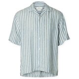 Selected Srajce z dolgimi rokavi RlxKylian Linen Shirt - Blue Mirage/Blue White Modra Cene