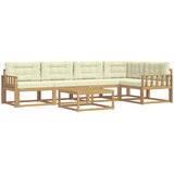  Set vanjskih sofa 6 kom. Bijela i krem Poliester | shoptok.hr
