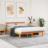 Maison Chic Posteljni okvir - Dvoposteljna postelja - Zakonska postelja brez vzmetnice voščeno rjav 120x200 cm borovina-J13218, (21766799) | Shoptok.si