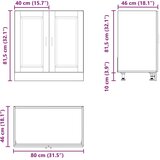 vidaXL Donji ormarić za sudoper Porto boja hrasta 80x46x81,5 cm drveni | shoptok.hr