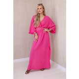Kesi Włoski Muslin dress with embroidery at the waist pink | shoptok.hr