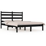 Maison Chic Posteljni okvir - Dvoposteljna postelja - Zakonska postelja črn iz trdne borovine 140x190 cm-J13990, (21771050) | Shoptok.si