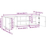 TV ormar 150 x 31 x 50 cm Siva sonoma Konstruirano drvo | shoptok.hr