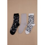 TRENDYOLMILLA Ženski set čarapa Thmss26Co00032, 3 para, Sivi Cene