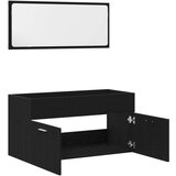  Set namještaja za kupaonicu 2 komada crna hrasta konstruirano drvo | shoptok.hr