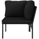  6-dijelna vrtna garnitura s jastucima crna PVC | shoptok.hr