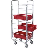HelgeNyberg nivojski voziček za zaboje, dxšxv 670 x 465 x 1585 mm, nosilnost 200 kg | Shoptok.si