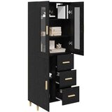 vidaXL Highboard Zidne s ladicama 2 pcs Crni hrast Konstruirano drvo | shoptok.hr