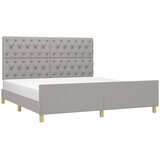  Okvir za krevet bez madraca svjetlosivi 160 x 200 cm od tkanine | shoptok.hr