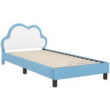  Krevetna konstrukcija s uzglavljem Plava 90 x 200 cm PU | shoptok.hr