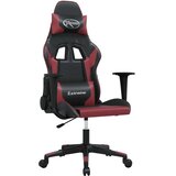  Masažni gaming stol črno in vinsko rdeče umetno usnje | Shoptok.si