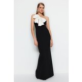 Trendyol Black and White Lined Woven Long Evening Dress Cijene