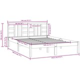  Posteljni okvir iz trdnega lesa 140x190 cm, (20906546) | Shoptok.si