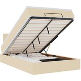 vidaXL Otomanski posteljni okvir z vzmetnico krem 120x190 cm blago, (21609023) | Shoptok.si