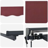 vidaXL Retraktilna tenda Burgundija 500 × 300 cm Poliester in kovina, (5000143555) | Shoptok.si