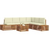 Set vanjskih sofa s jastukom 7 Komad Prirodna i krem | shoptok.hr