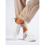 SHELOVET White classic sports shoes