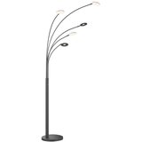 Fischer & Honsel Črna LED zatemnitvena stoječa svetilka (višina 225 cm) Dent – Cene