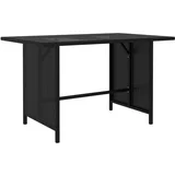  Vrtni blagovaonski stol crni 110 x 70 x 65 cm od poliratana