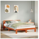 vidaXL Okvir kreveta bez madraca voštano smeđi 135x190 cm od borovine Cijene