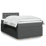 Maison Chic Box spring postelja - Vzmetna postelja z vzmetnico temno siva 120x200 cm blago SL16768, (21894907) | Shoptok.si