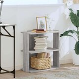 vidaXL Regal za knjige s 3 razine siva boja hrasta 60x30x60 cm drveni | shoptok.hr