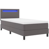  Krevet s opruga kutije s madracem Siva 90 x 190 cm Umjetna koža | shoptok.hr