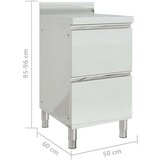 vidaXL Industrijska kuhinjska omarica z 2 predaloma 2 kosa | Shoptok.si