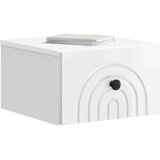  Stenski nočni omarici 2 pcs Bela visok sijaj 33 x 34,5 x 20 cm, (5000209471) | Shoptok.si