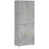 Maison Chic Visoka Komoda - Predalnik betonsko siva 69,5x34x180 cm inženirski les, (21718900) Cene