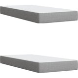  Krevet s oprugama i madracem svjetlosivi 200 x 200cm od tkanine | shoptok.hr
