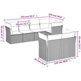  7-dijelni set vrtnih sofa od poliratana s jastucima crni | shoptok.hr