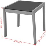  Ležaljka za sunčanje sa stolom aluminijum crna | shoptok.hr