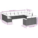  7-dijelni set vrtnih sofa s jastucima bež od poliratana | shoptok.hr