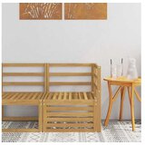 vidaXL Vanjski kutni kauč Čvrsto drvo akacije Bijela 63 x 63 x 73 cm - Bijela Kutna sofa | shoptok.hr