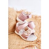 Gemre PE1 Leather Children's Sandals With Velcro Pink Catia | ePonuda.com