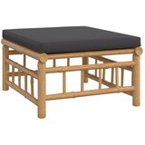 Maison Chic Vrtni stolček - Vrtni stoli za noge s temno sivo blazino bambus JS924, (21877809) Cene