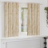 vidaXL baršunaste zavjese 2 komada s očima krem 175x140 cm Cijene