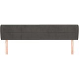  Uzglavlje s ušima tamnosivi 163x23x78/88 cm baršunasti | shoptok.hr