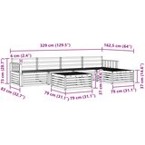  Set vanjskih sofa 6 kom. Prirodna Čvrsto drvo akacije | shoptok.hr