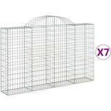  Lučne gabionske košare 7 kom 200x30x120/140cm pocinčano željezo | shoptok.hr